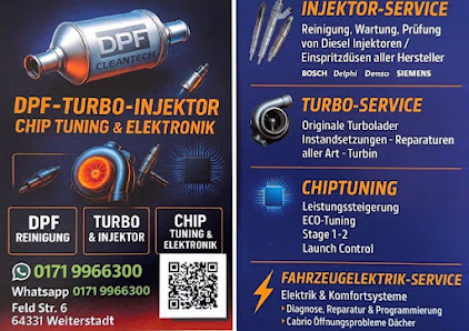 DPF-CleanTech Diesel Partikelfilter Reinigung Injektoren Turbolader Weiterstadt Darmstadt